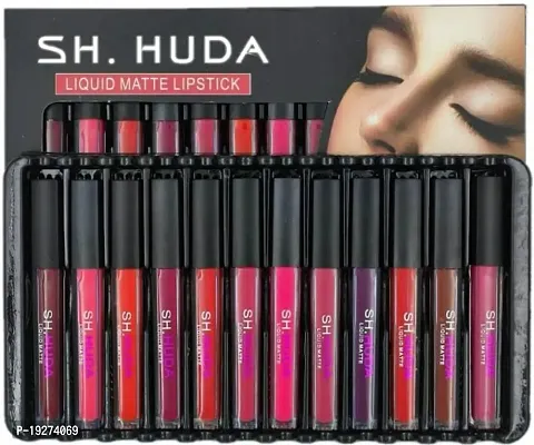 12 pc Set Liquid Matte Lipstick (Multicolor, 60ml)(HC)-thumb0