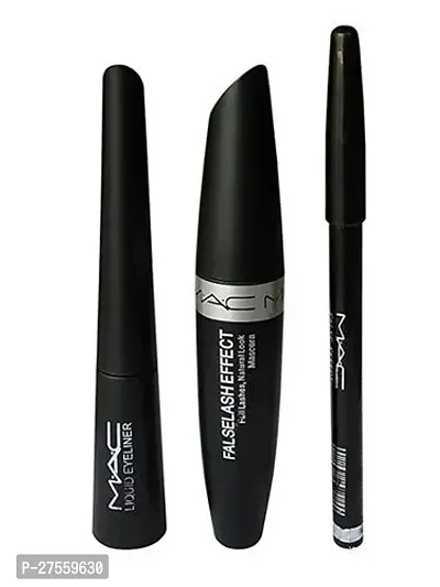 Harshits Black Mac 3in1 Eye Liner, Mascara Set, For Personal-thumb4