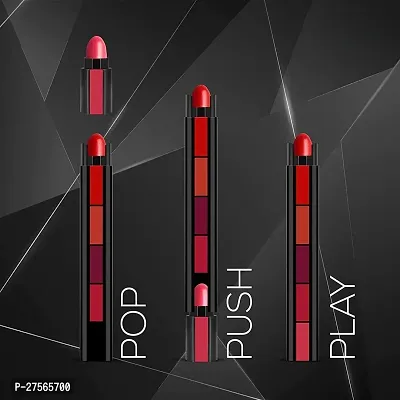 Matte Finish 5 in 1 Lipstick 7.5gm (red) | Compact and easy | 1 Pcs-thumb4