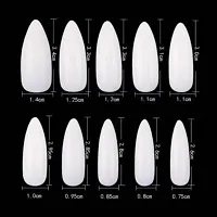 BEST QUALITY REUSABLE ACRYLIC FALSE NAILS PACK OF 100 White  (Pack of 100)-thumb2
