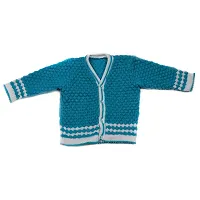 Desi mart Baby Vardhman Woolen Unisex Knitted Sweater Set for Infants Winter Wear Set 3 Pieces-thumb1