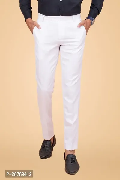 Classic Polycotton Solid Formal Trouser for Men