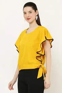 Be Open Women Stylish Fashion Designer Frilled So Comfortable Casual Tops-thumb2