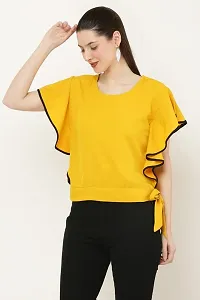 Be Open Women Stylish Fashion Designer Frilled So Comfortable Casual Tops-thumb3