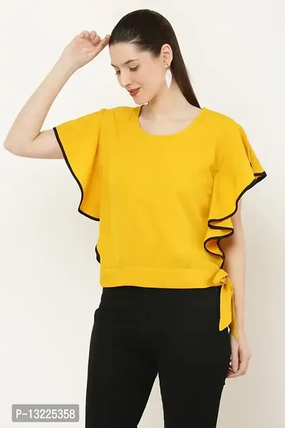 Be Open Women Stylish Fashion Designer Frilled So Comfortable Casual Tops-thumb4