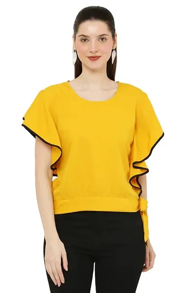 Be Open Women Stylish Fashion Designer Frilled So Comfortable Casual Tops