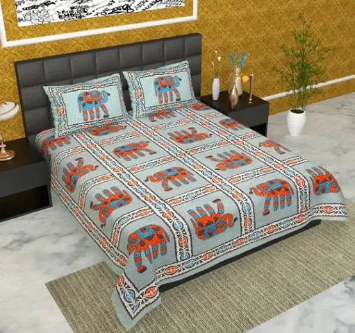 Printed Cotton Double Bedsheets