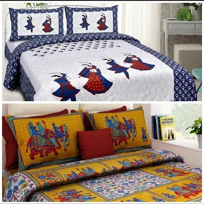 Best Price Cotton Double Bedsheets Combo Of 2 Vol 1