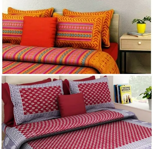 Best Price Cotton Double Bedsheets Combo Of 2 Vol 7
