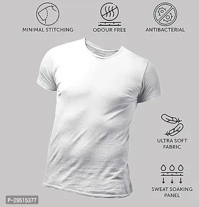 Comfortable White Cotton Blend Tees For Men