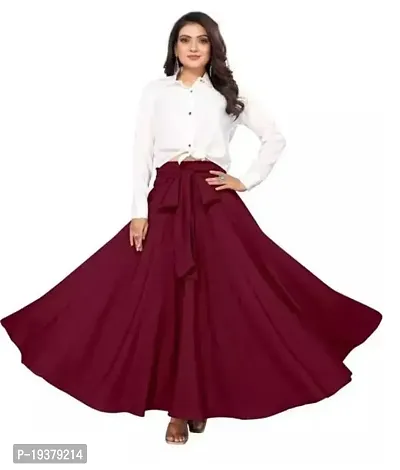 Contemporary Maroon Crepe Solid Co-Ords Sets For Women