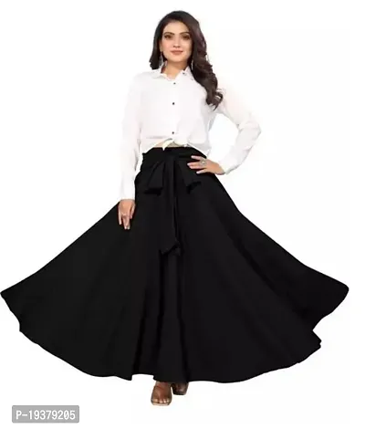 Contemporary Black Crepe Solid Co-Ords Sets For Women