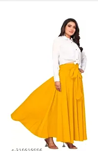 Contemporary Yellow Crepe Solid Co-Ords Sets For Women-thumb1