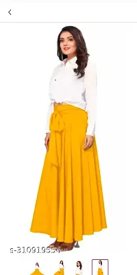 Contemporary Yellow Crepe Solid Co-Ords Sets For Women-thumb2