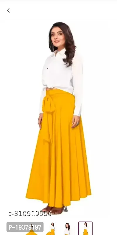 Contemporary Yellow Crepe Solid Co-Ords Sets For Women-thumb3