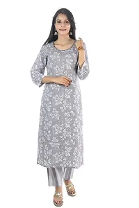 Shri Balaji Decor Women's Cotton Embroidery Kurti for Women with Pant(RFH-037F)-thumb3