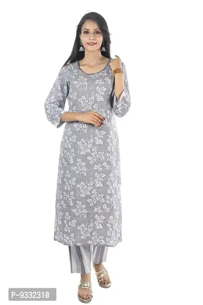 Shri Balaji Decor Women's Cotton Embroidery Kurti for Women with Pant(RFH-037F)-thumb4