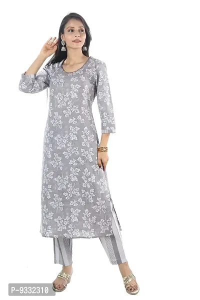 Shri Balaji Decor Women's Cotton Embroidery Kurti for Women with Pant(RFH-037F)-thumb3