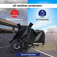 Wmizexa Two Wheeler Cover { Black} -: Unique Looks And Better Quality { Honda Activa 3g,4g,5g,6g }-thumb3