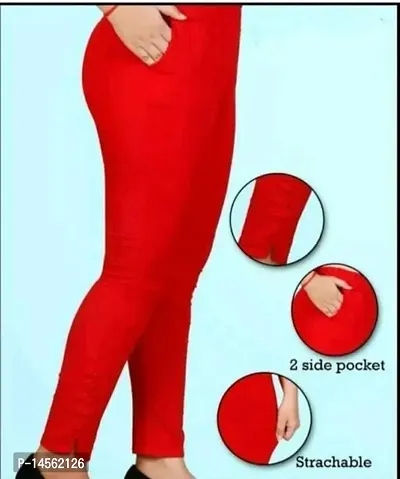 Fancy Cotton Blend Trousers For Women-thumb0