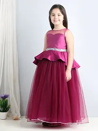 Adorable Net Fit and Flare Dress for Girls-thumb3