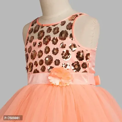 Toy Balloon Kids Peach Hi Low Girls Dress-thumb4