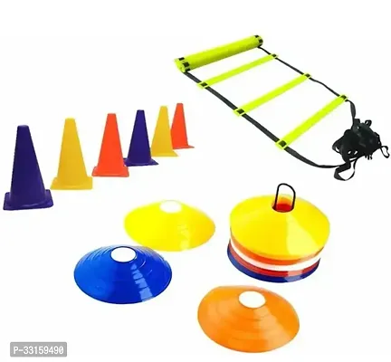 Cf Sports6 Inch Cones Pack Of 610 Space Markers4 Meter LadderCombo Fitness Pack