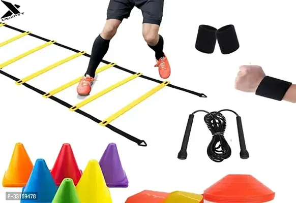 Cf Sports Pvc Agility Cone Combo6 Inch Pack 610 Space Markers And Ladder Agility4 Meter Ladder CombosMulticolour6 Inch