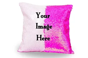 Pixelkari - Personalised Magic Pillow/Cushion with Photo |Best Gifts for - Valentine, Anniversary, Husband, Wife| 16x16 inches (Pink)-thumb2