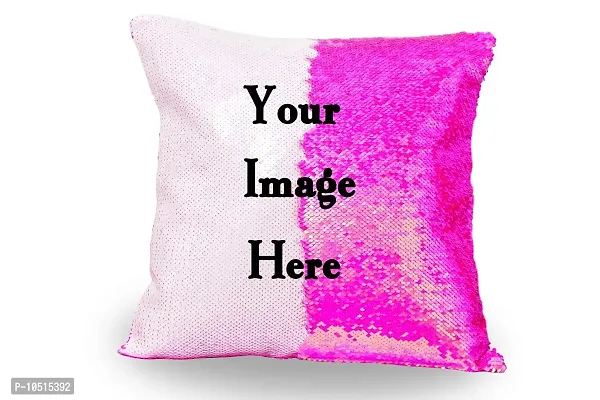 Pixelkari - Personalised Magic Pillow/Cushion with Photo |Best Gifts for - Valentine, Anniversary, Husband, Wife| 16x16 inches (Pink)-thumb3