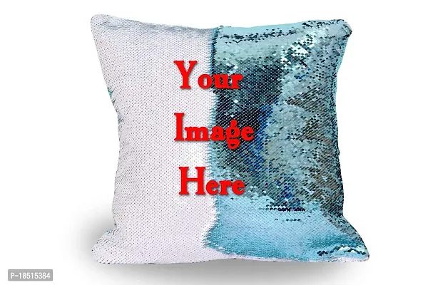 Pixelkari - Personalised Magic Pillow/Cushion with Photo |Best Gifts for - Valentine, Anniversary, Husband, Wife| 16x16 inches (Aqua Blue)-thumb3