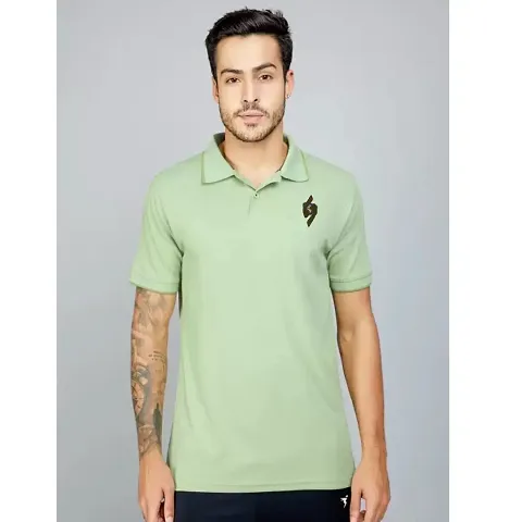 Stylish Polycotton Solid Polos For Men