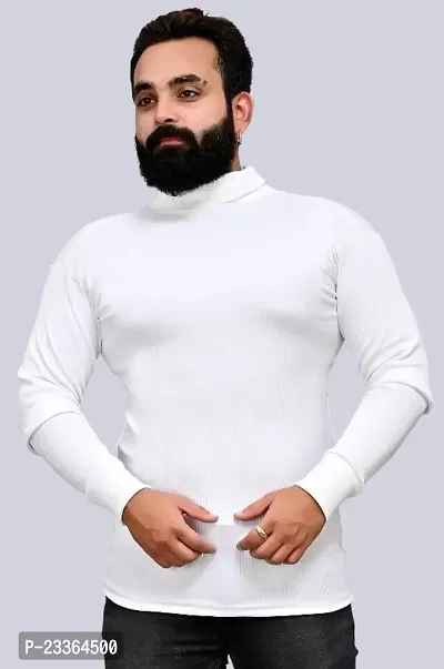 Trendy High Neck Regular Fit Cotton Sweater For Men-thumb0