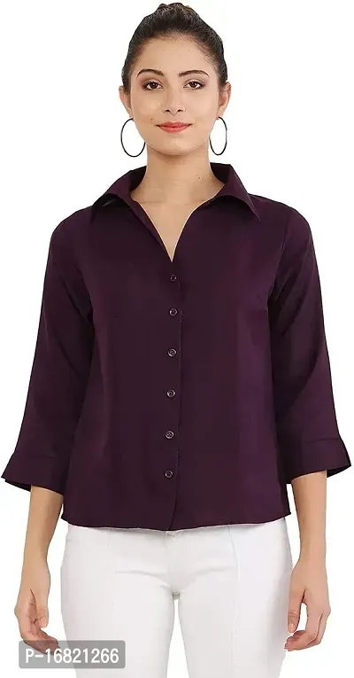 Elegant Purple Chiffon Top For Women