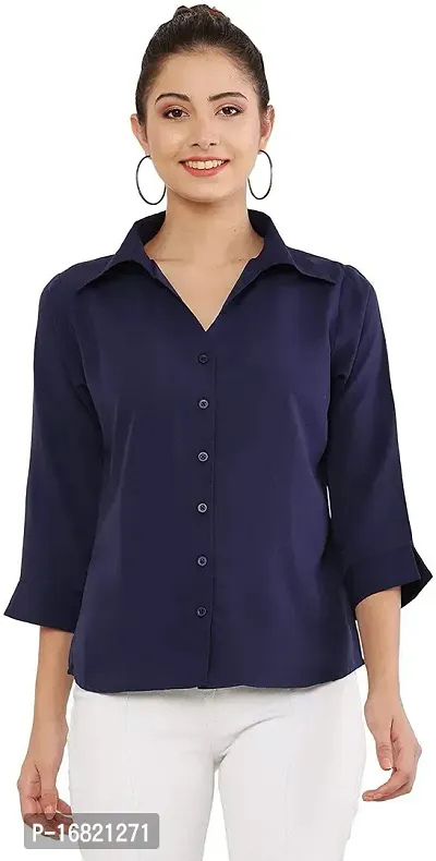 Elegant Blue Chiffon Top For Women