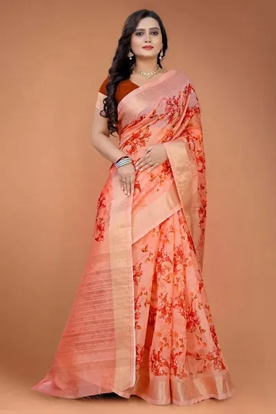 Fancy Women's Georgette Fancy Sarees with Blouse piece