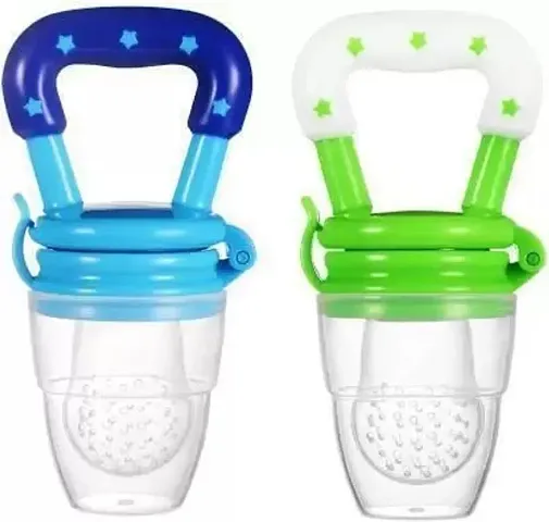 BPA Free Nipple Fresh Food Fruit Feeder Baby Feeding Medium Flow Nipple Teether and Feeder  (Multicolor)