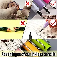 Everlasting Pencil, Inkless Pencils Eternal with Replacement Nibs, Infinite Pencil Magic Pencils, Portable Reusable Erasable Writing Pencil, for Writing Assorted Color-thumb3