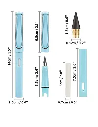 Everlasting Pencil Inkless Pencil Writing Eternal Replacement Erasable Pencils Nibs With Eraser, Infinity Pencil with Eraser, Inkless Magic Pencils Eternal Metal Writing Pencils (pack of 2)-thumb2