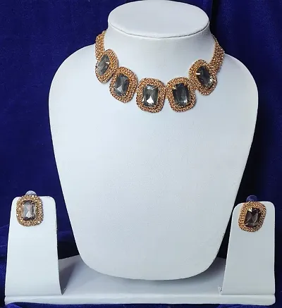 Western Crystal Designer Choker Set