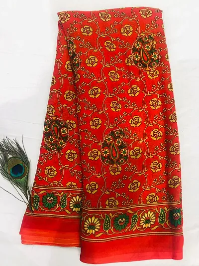 Georgette Floral Printed Sarees without Blouse piece