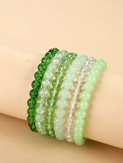 Beautiful Glass Beaded Bracelet For Women Pack Of