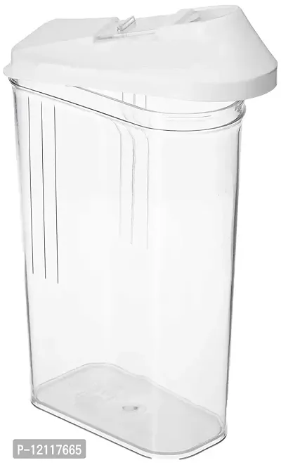 TK TRADERS Plastic Storage Containers with Sliding Mouth (Transparent) (PACK OF 3, 750 ml)-thumb2