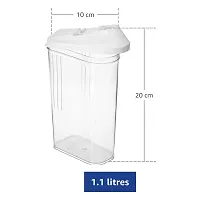 TK TRADERS Plastic Storage Containers with Sliding Mouth (Transparent) (PACK OF 3, 750 ml)-thumb3