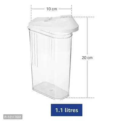 TK TRADERS Plastic Storage Containers with Sliding Mouth (Transparent) (PACK OF 3, 750 ml)-thumb4