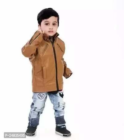 Fabulous Yellow Polyester Puffer Jacket For Boys