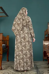 Contemporary Multicoloured Polyester Printed Abaya With Hijab For Women-thumb1