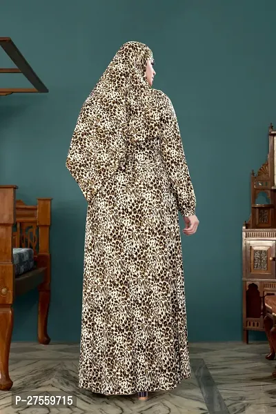 Contemporary Multicoloured Polyester Printed Abaya With Hijab For Women-thumb2