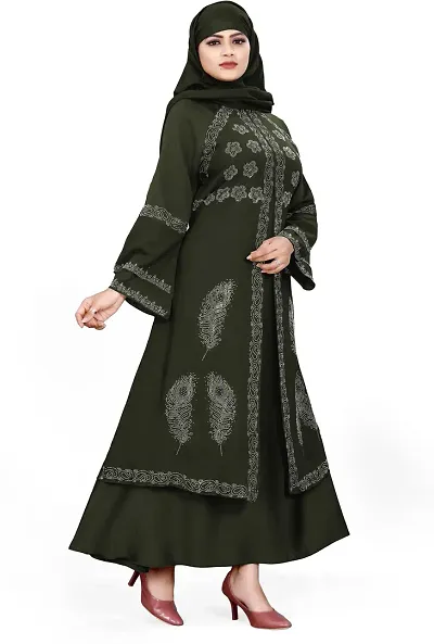 Stylish Polyester Embroidered Burqa