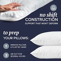 Soft and Fluffy Hollow Microfiber Bed Pillow Set of 2 White-thumb4